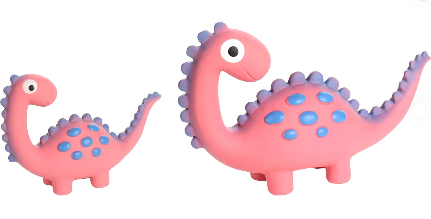 Игрушка для собак динозавр Puga, розовый