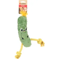 Игрушка для собак Огурец корнишон, 9 х 6,5 х 30 см, плюш, зелёный