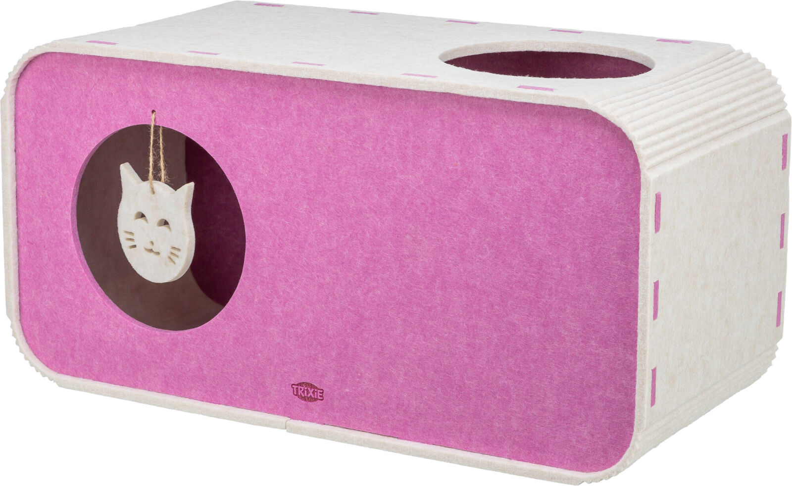 Лежак для кошки Пещера, 58 х 29 х 27 см, фетр п/э, песочно-розовый