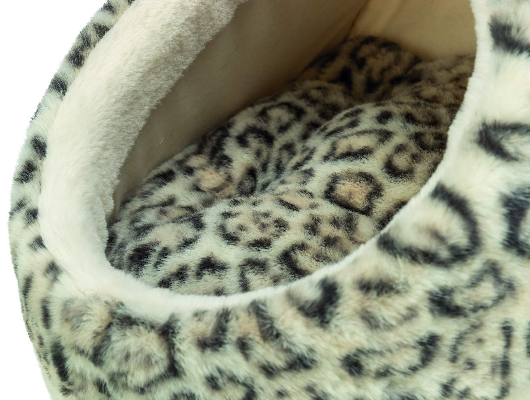 Лежак-пещера Leo, кремовый