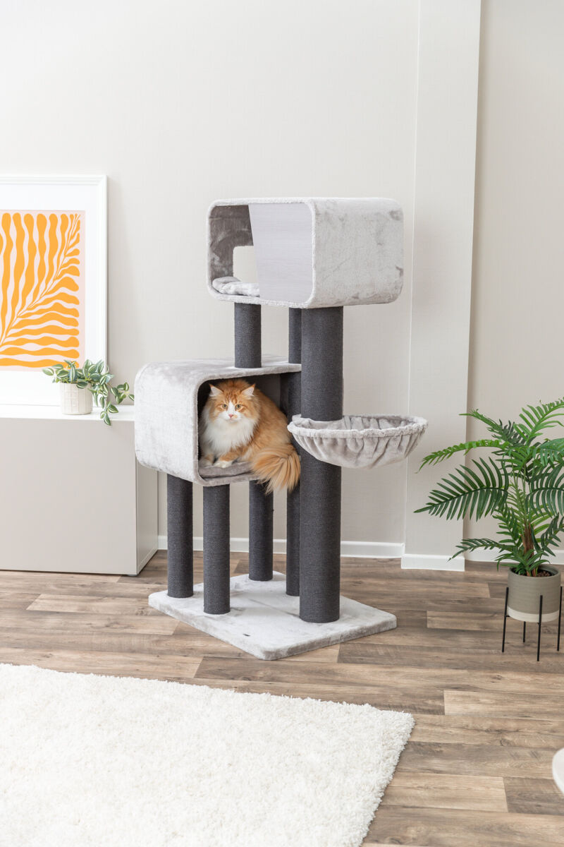 Домик для кошки Rafael XXL, серый