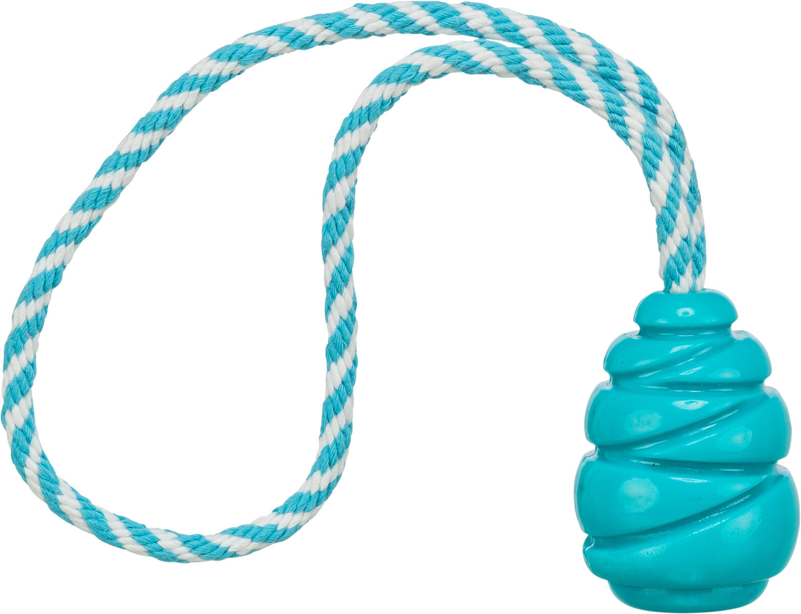Игрушка для собак Прыгун с верёвкой, суперпрочный, ТПР, голубой