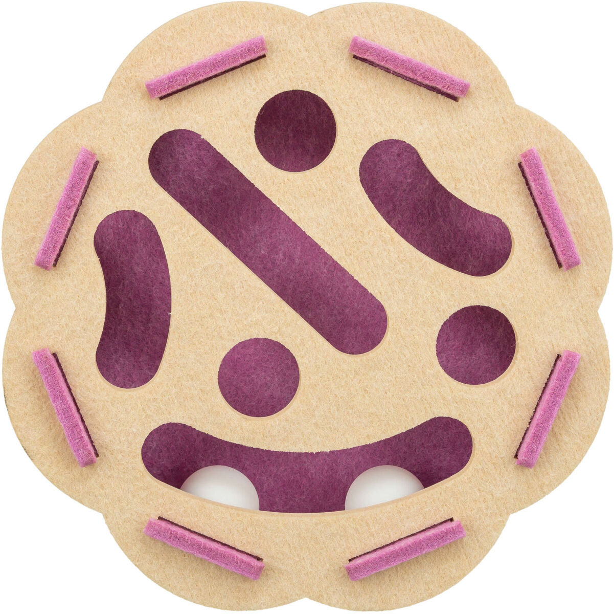 Игрушка для кошек Цветок ф 30 х 7,5 см, фетр п/э, ягодный