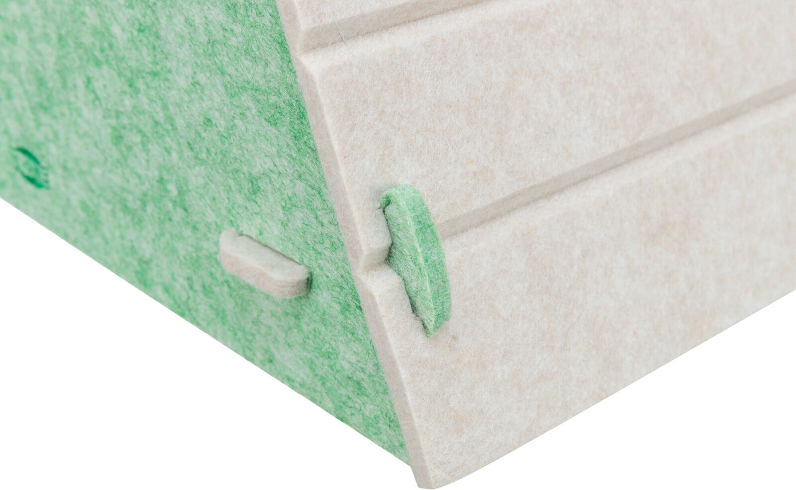 Лежак для кошки Вигвам, 46 х 50 х 38 см, фетр п/э, песочно-зелёный