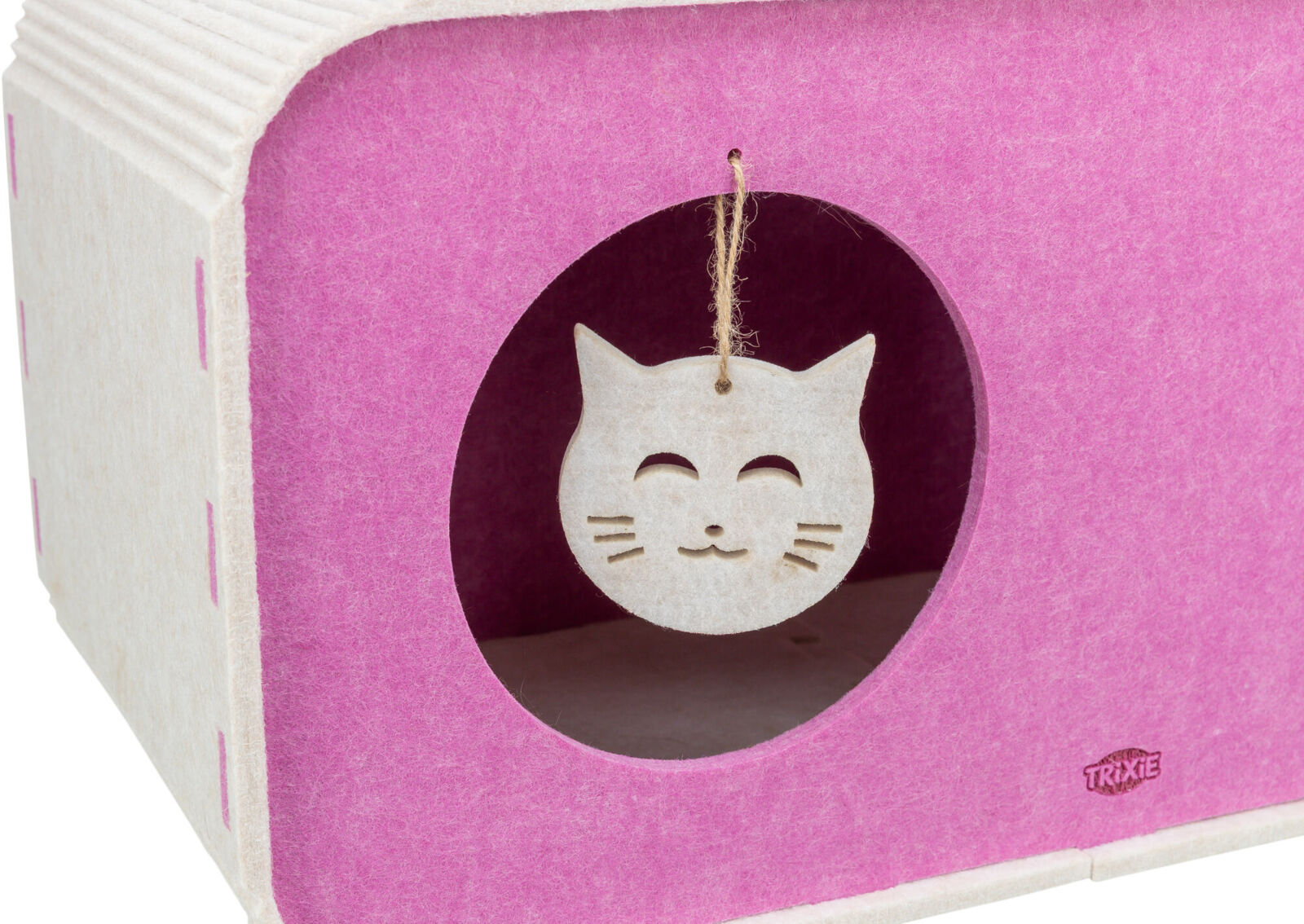 Лежак для кошки Пещера, 58 х 29 х 27 см, фетр п/э, песочно-розовый