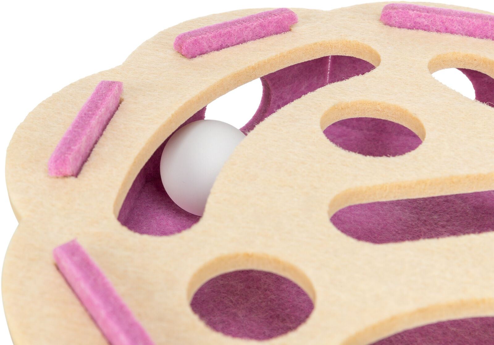 Игрушка для кошек Цветок ф 30 х 7,5 см, фетр п/э, ягодный