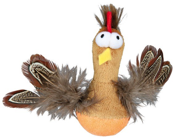 Курица с микрочипом, с перьями